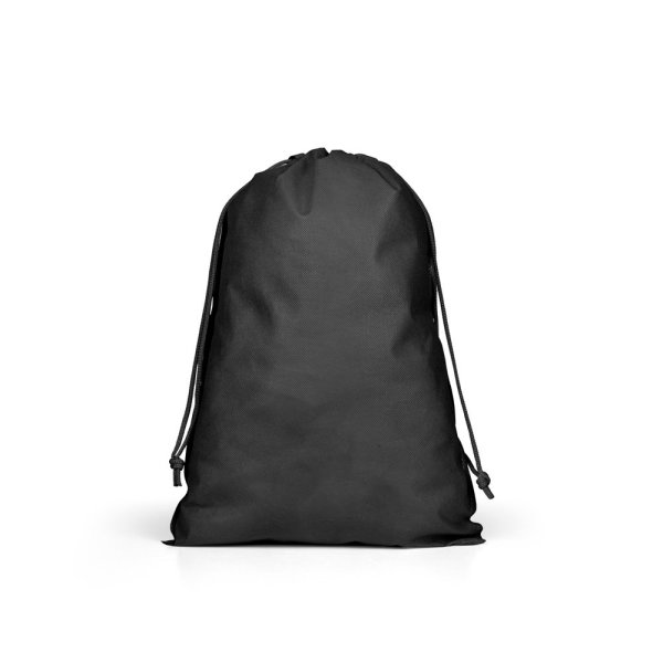 GIFT BAG L. Grande sacco in tessuto non tessuto termosaldato (60 g/m²) - 103 - Nero