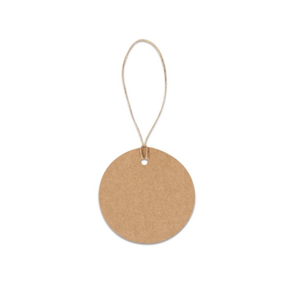 LABEL ROUND. Etichetta circolare realizzata al 100% con carta riciclata (700 g/m²) - 160 - Naturale