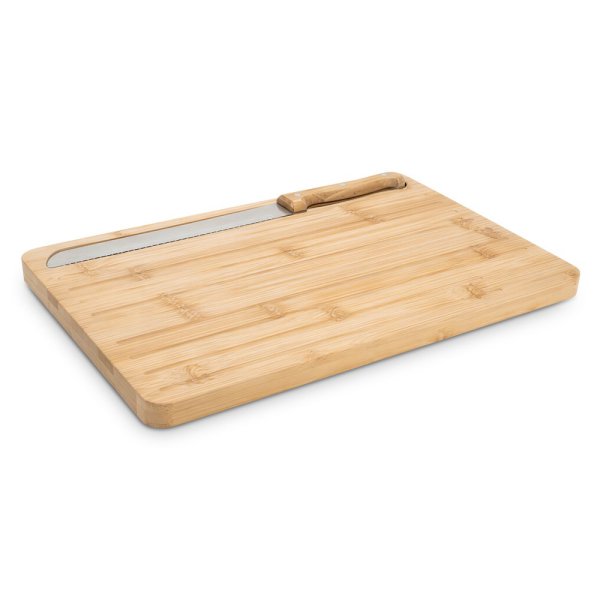 CATCHER. Tagliere per il pane in bambù con coltello incluso - 160 - Naturale