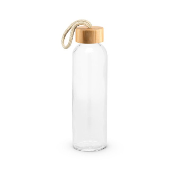 CROSBY. Borraccia in vetro con tappo in bambù, 520 ml - 160 - Naturale