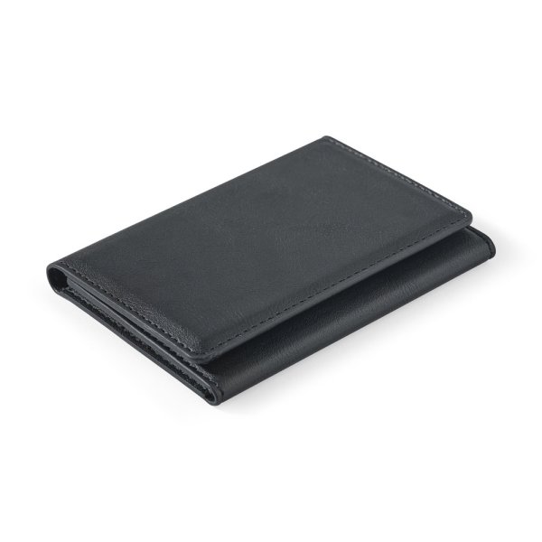 HARALD. Portafoglio magnetico in PU con grande capacità e protezione RFID - 103 - Nero