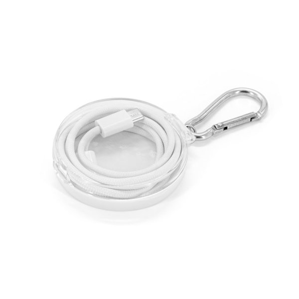 JEMISON. Cavo da USB-C a USB-C (60 W), con cordone intrecciato in poliestere, realizzato in ABS, acciaio inossidabile, alluminio e poliestere - 106 - Bianco