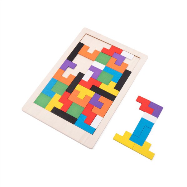 MOKI. Gioco di costruzioni e incastri in compensato - 150 - Naturale chiaro