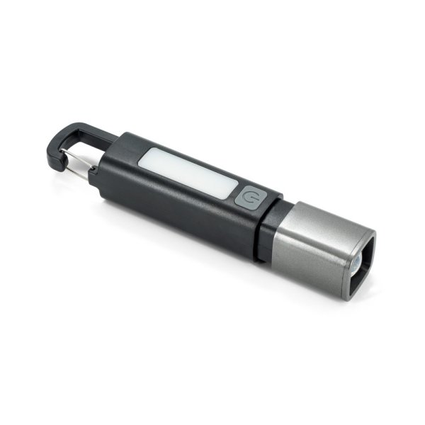 WIGGINS. Torcia in ABS, con una luce LED da 2 W (53 lumen) nella parte anteriore e una luce COB (53 lumen) nella parte superiore - 103 - Nero