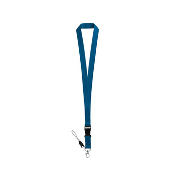 ANQUETIL. Lanyard in poliestere con moschettone in metallo - 104 - Blu