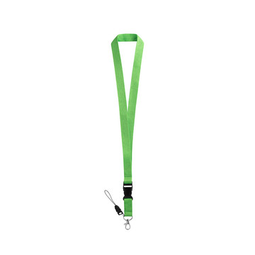 ANQUETIL. Lanyard in poliestere con moschettone in metallo - 119 - Verde chiaro