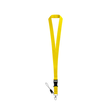 ANQUETIL. Lanyard in poliestere con moschettone in metallo - 108 - Giallo