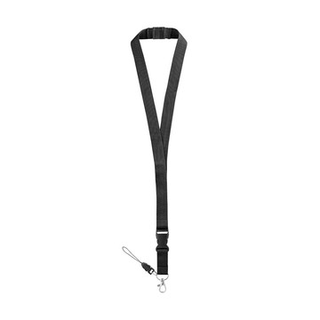 MURRAY. Lanyard in poliestere con moschettone in metallo - 103 - Nero