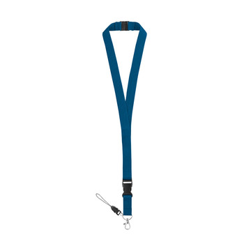 MURRAY. Lanyard in poliestere con moschettone in metallo - 104 - Blu