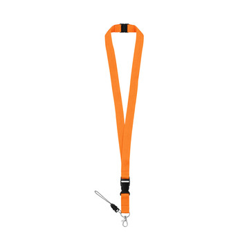 MURRAY. Lanyard in poliestere con moschettone in metallo - 128 - Arancione