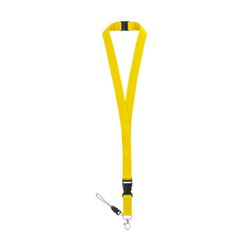 MURRAY. Lanyard in poliestere con moschettone in metallo - 108 - Giallo