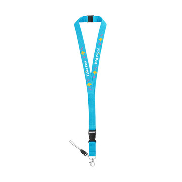 MURRAY. Lanyard in poliestere con moschettone in metallo - 124 - Azzurro