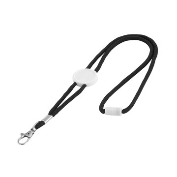 WEAVE. Lanyard regolabile in poliestere - 103 - Nero