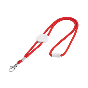 WEAVE. Lanyard regolabile in poliestere - 105 - Rosso