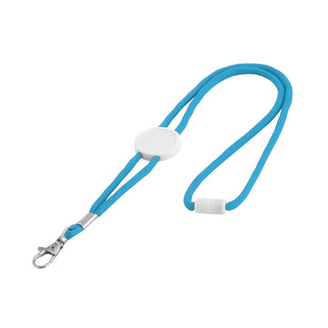 WEAVE. Lanyard regolabile in poliestere - 124 - Azzurro