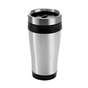 BATUM. Bicchiere da viaggio in acciaio inox e PP 420 mL - 103 - Nero