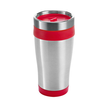 BATUM. Bicchiere da viaggio in acciaio inox e PP 420 mL - 105 - Rosso