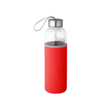 RAISE. Borraccia sportiva in vetro e acciaio inossidabile 520 mL - 105 - Rosso