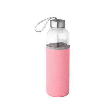 RAISE. Borraccia sportiva in vetro e acciaio inossidabile 520 mL - 112 - Rosa chiaro