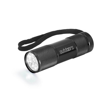 FLASHY. Torcia in alluminio con 9 LED - 103 - Nero