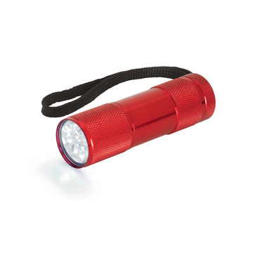 FLASHY. Torcia in alluminio con 9 LED - 105 - Rosso