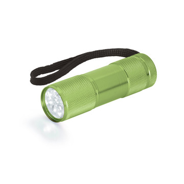 FLASHY. Torcia in alluminio con 9 LED - 119 - Verde chiaro