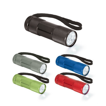 FLASHY. Torcia in alluminio con 9 LED