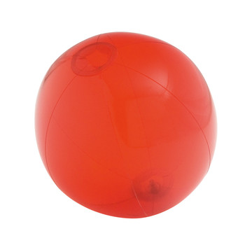 PECONIC. Pallone da spiaggia gonfiabile in PVC traslucido - 105 - Rosso