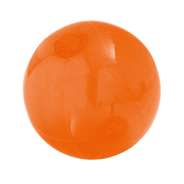 PECONIC. Pallone da spiaggia gonfiabile in PVC traslucido - 128 - Arancione
