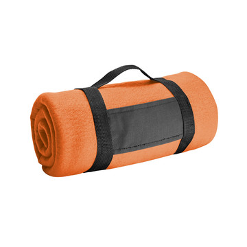 THORPE. Coperta in pile da (180 g/m²) con impugnatura removibile - 128 - Arancione