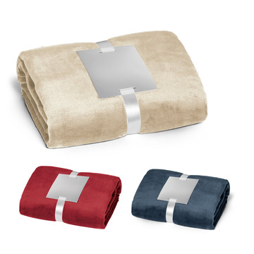 DYLEAF. Coperta in pile da (240 g/m²) con nastro e cartoncino personalizzabile