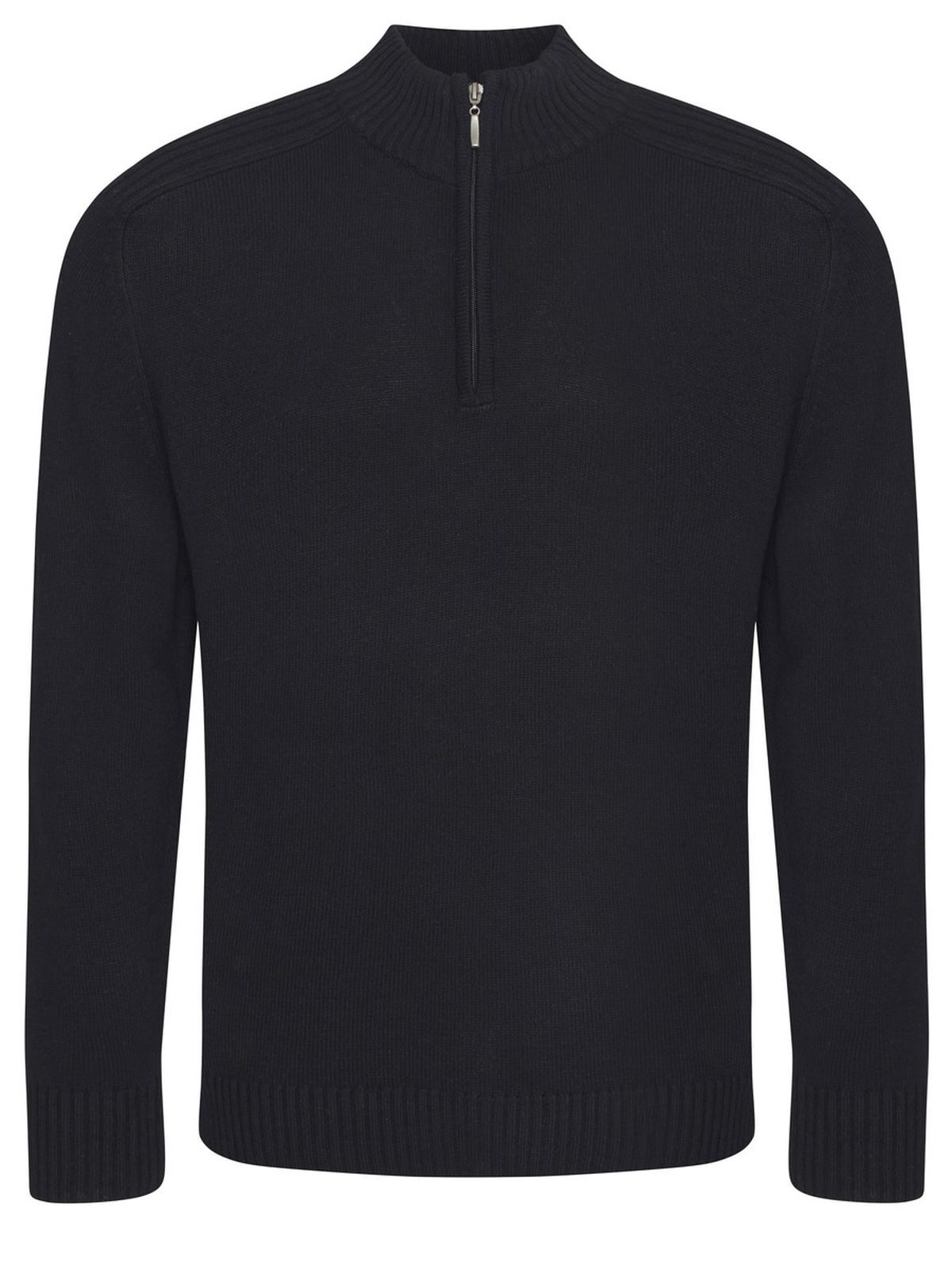 Wakhan 1/4 Zip Sustainable Sweater - BLK  - Black