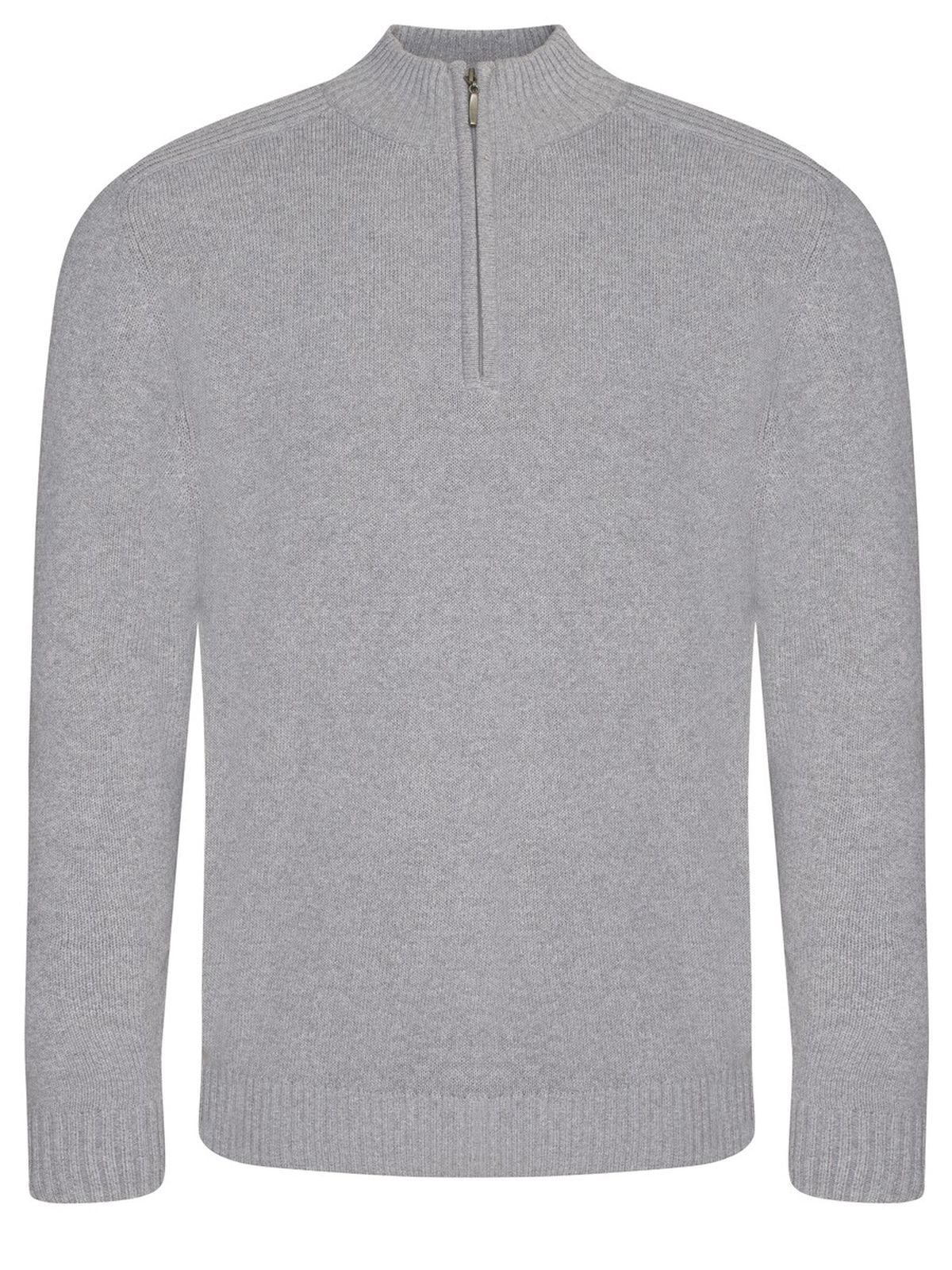 Wakhan 1/4 Zip Sustainable Sweater - Heather Grey
