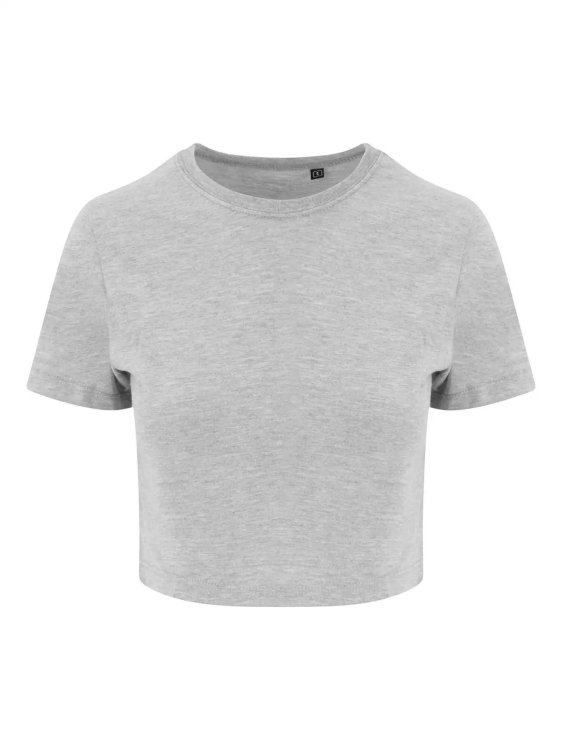 T-shirt crop triblend da donna - HGR - Heather Grey