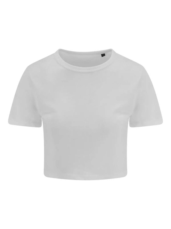 T-shirt crop triblend da donna - WHT - White