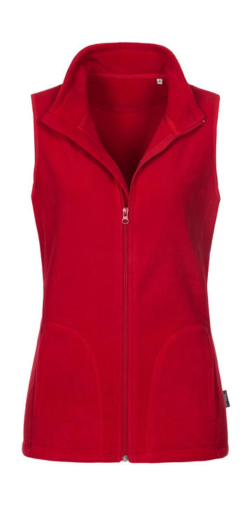 Gilet in pile donna Active - 402 - SCARLET RED