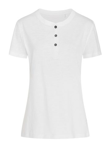 Sharon Henley t-shirt slub - WHI - White LC