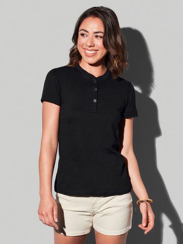 Sharon Henley t-shirt slub - Sharon Henley t-shirt slub