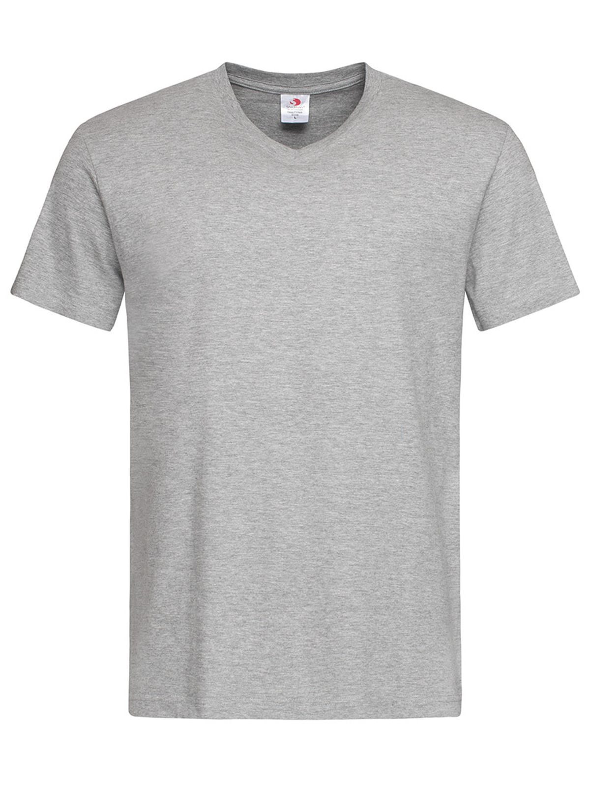 Classic-T V-Neck - GYH - Grey heather