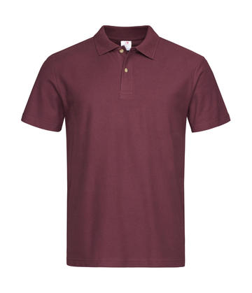 Piquet Men manica corta - BGR - Burgundy Red