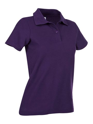 Polo piquè donna manica corta - DBY - Deep Berry