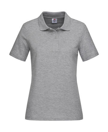 Polo piquè donna manica corta - GYH - Grey Heather