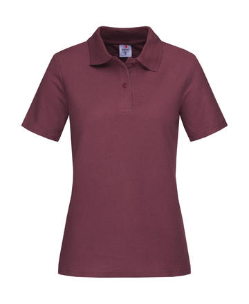 Polo piquè donna manica corta - BGR - Burgundy Red