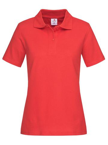 Polo piquè donna manica corta - SRE - Scarlet Red