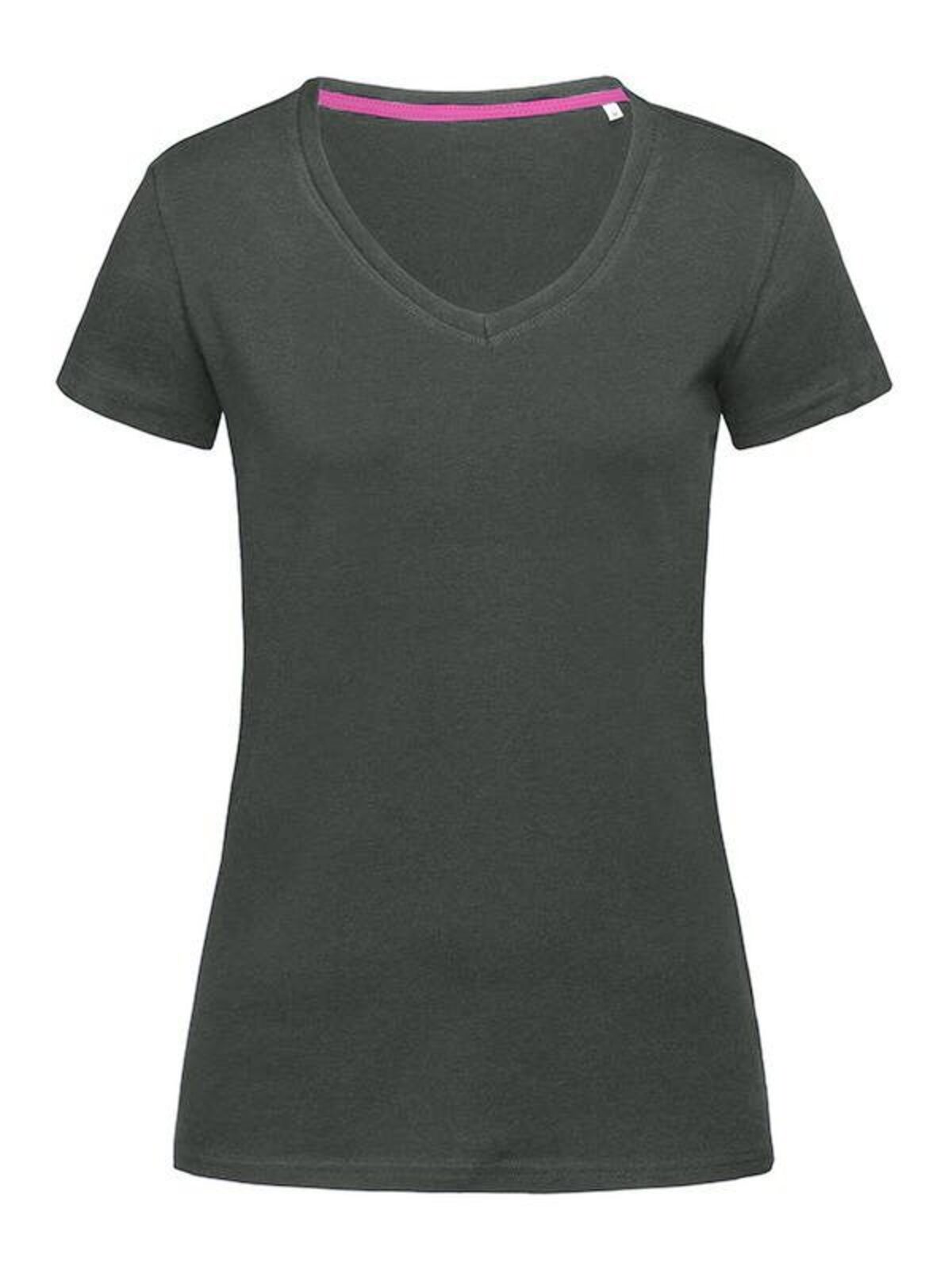 Stretch-T V-Neck Women - slate grey