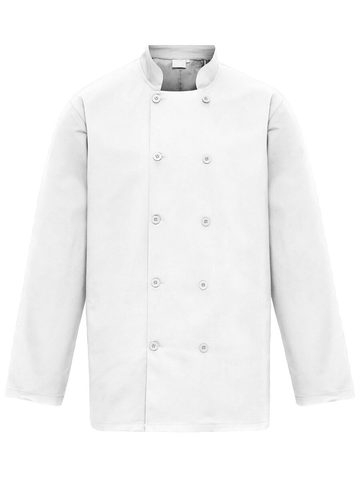 Long Sleeve Chef's Jacket - WHIT - white