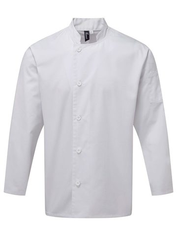Essential' Long Sleeve Chef's Jacket - WHIT - white