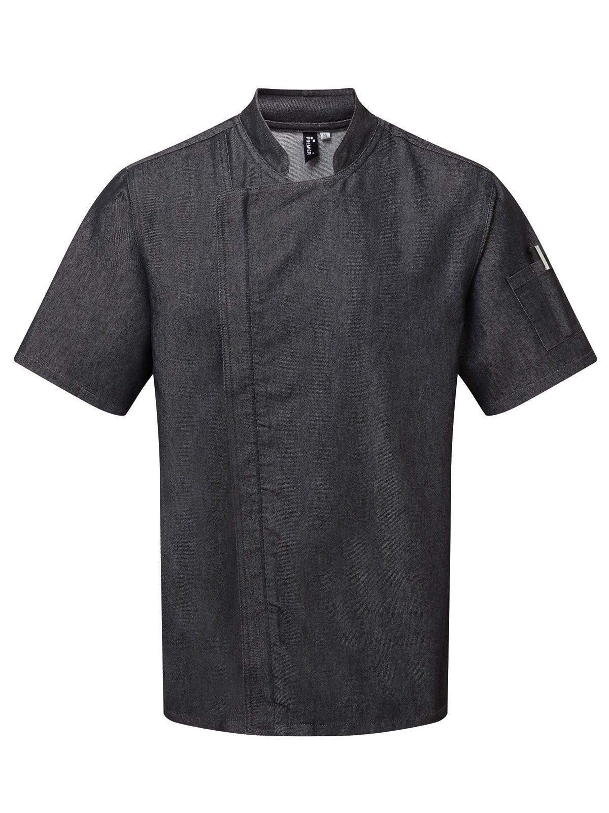 Chef´s Zip-Close Short Sleeve Jacket - BLACK_DENIM