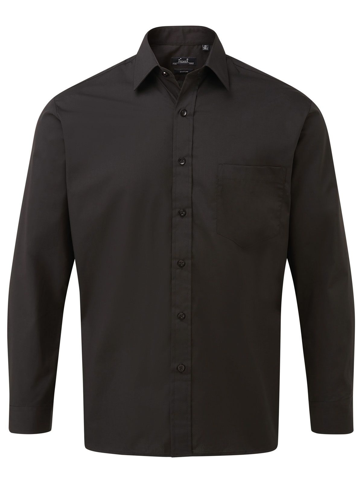 Men´s Poplin Long Sleeve Shirt - black
