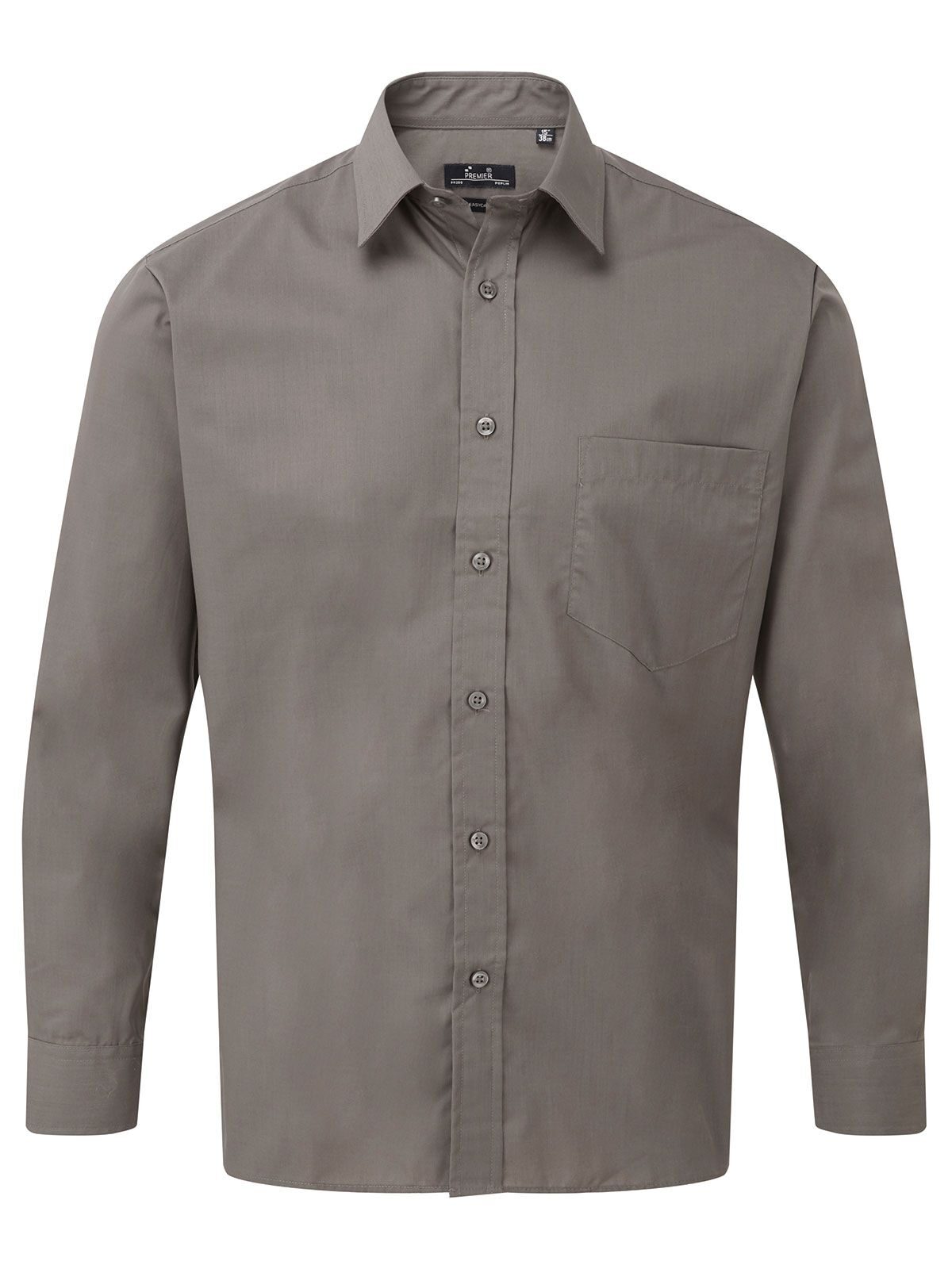 Men´s Poplin Long Sleeve Shirt - DGRE - dark grey